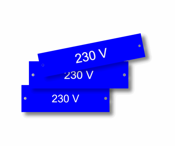 230V Merkeskilt