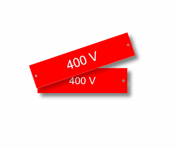 400V Merkeskilt